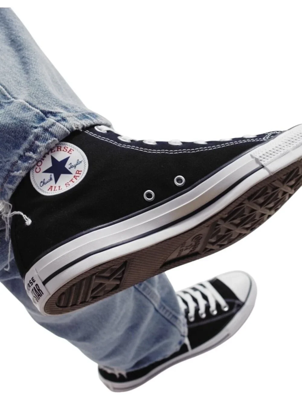 Converse Chuck Taylor All Star High Top Black Canvas Sneakers M 6.5 W 8.5 New